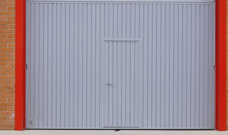 metal door of industrial warehouse supply